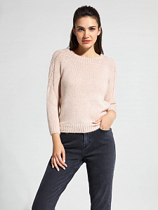 CONTE LDK 077 Вязаный джемпер с косами из объемной пряжи с шерстью и мохером