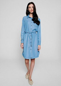 CONTE AKK002 Джинсовое платье-рубашка из премиального тенсела