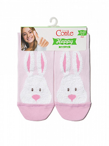 CONTE HAPPY Хлопковые носки с пушистым рисунком "Зайчик"