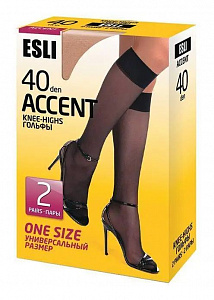 Гольфы женские Accent 40 (2 пары) nero