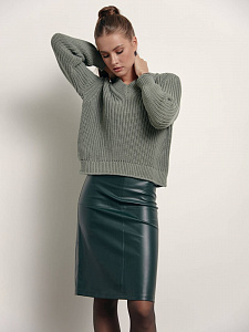 CONTE LU 1410 Юбка «под кожу» с разрезом сзади