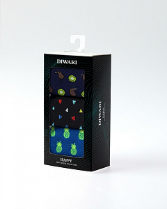 DIWARI (3 пары в коробке) Хлопковые носки с рисунками 