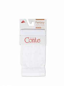 CONTE FANTASY Удлиненные носки с прозрачным верхом в горошек