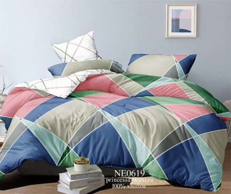 Комплект постельного белья, 1.5-спальное, поплин