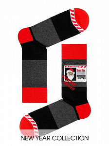 DIWARI Новогодние носки "Санта-Клаус" с пушистой нитью