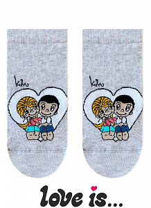 БРЕСТСКИЕ НОСКИ ЖЕНСКИЕ 1163 LOVE IS (укороченные)