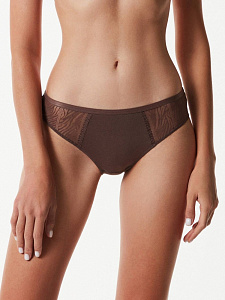 CONTE Zebra LB 1357 Трусы «бикини» из анималистичного кружева и хлопка