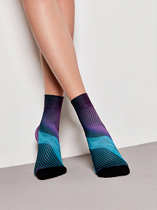 CONTE FANTASY Плотные носки с черным мыском и рисунком «Hologram»