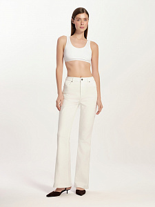 CONTE CON-803 Джинсы клёш из eco-friendly денима молочного цвета