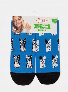 CONTE HAPPY Хлопковые носки с рисунком «French bulldog»