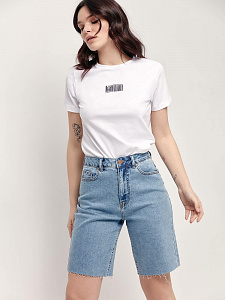 CONTE CON-429 Джинсовые шорты с необработанным краем