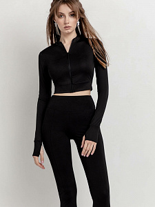 CONTE LD 1719 Укороченный спортивный джемпер на молнии