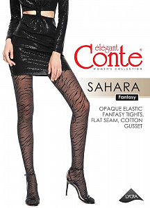 CONTE SAHARA Колготки женские с анималистичным ажурным переплетением