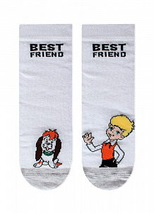 БРЕСТСКИЕ НОСКИ ДЕТСКИЕ 3053 СМФ "Малыш и Карлсон" (средней длины)