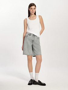 CONTE CON-775 Классические джинсовые шорты серого цвета