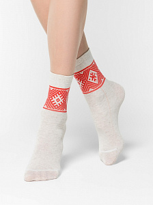 CONTE FANTASY Носки с принтом из смесовой пряжи с хлопком и льном