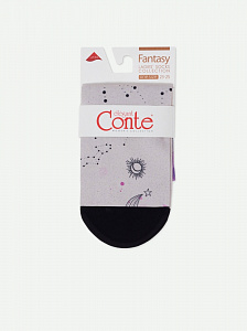 CONTE FANTASY Плотные носки с черным мыском и рисунком «Moon»