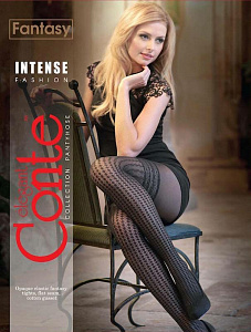 CONTE INTENSE Колготки женские с имитацией ажурных чулок