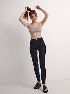 CONTE CON-522 Черные джинсы skinny с высокой посадкой