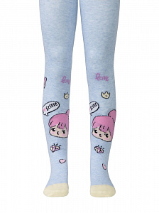 Conte-kids TIP-TOP Хлопковые колготки с рисунком "I Love Selfie"