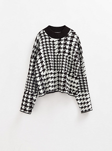 CONTE Джемпер объемного силуэта с жаккардовым переплетением LDK 23103