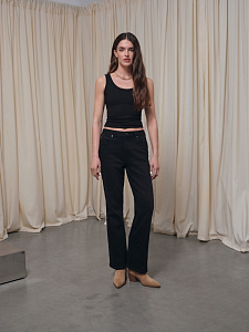 CONTE CON-809 Черные джинсы-клёш с высокой линией талии