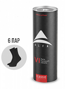 ALFA CLASSIC 2160-6 В ТУБУСЕ Носки мужские