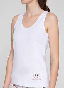 Dea Mia Майка женская 5702 SINGLET (100% Хлопок с аппликацией)