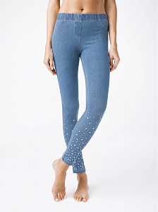 CONTE ALANY NEW Ультрамодные джеггинсы с россыпью из стразов