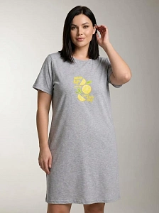 DEA MIA СОРОЧКА НОЧНАЯ ЖЕНСКАЯ 5711 CHEMISE WITH SLEEVE (PRINT)