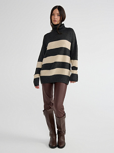 CONTE Джемпер объемного силуэта с отложным воротом-стойкой LDK 23107