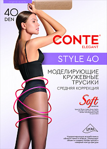 CONTE STYLE 40 Колготки женские с корректирующими трусиками для чувствительной кожи