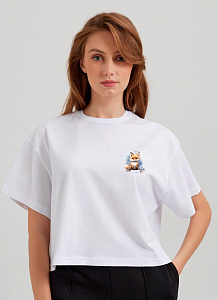 DEA MIA ФУТБОЛКА ЖЕНСКАЯ 5619 OVERSIZE CROP T-SHIRT (HOME)
