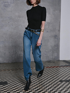 CONTE CON-636 Джинсы wide leg из eco-friendly денима
