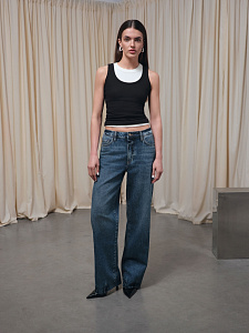 CONTE CON-842 Джинсы relaxed из eco-friendly денима с уникальной варкой по низу