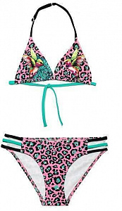 ESLI Купальник с радужным леопардовым и цветочным рисунком JUNGLE