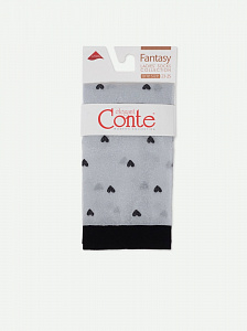 CONTE FANTASY Сияющие носки с объемными рисунками «Hearts»