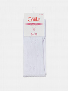 CONTE CLASSIC Носки женские хлопковые (ажурные, без резинки)