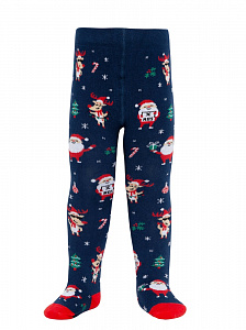CONTE-KIDS Новогодние колготки с помпоном «Holiday»