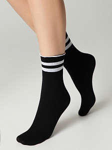 CONTE FANTASY Удлиненные носки с волнистой резинкой в полоску