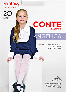 CONTE Колготки в точку с сердечками и усиленным торсом-шортиками ANGELICA