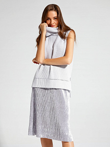 CONTE LDK 071 Вязаный шерстяной жилет без рукавов