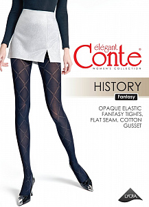 CONTE HISTORY Колготки женские с ромбами