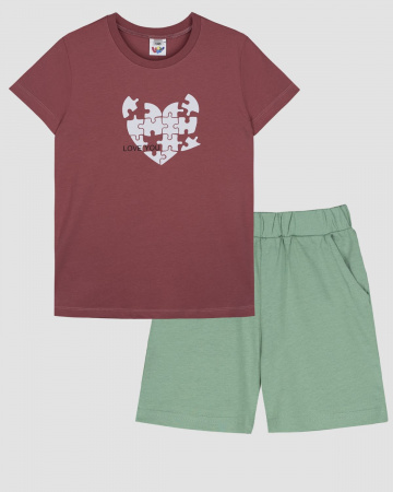 Пижама для девочки (футболка+шорты)