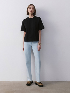 CONTE LD 2680 базовая футболка из хлопка с манжетами по рукавам