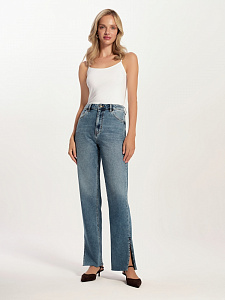 CONTE CON-738 Джинсы straight c разрезами и необработанным краем