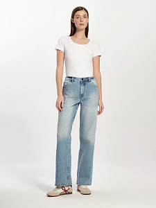 CONTE CON-744 Джинсы wide leg с оригинальными карманами