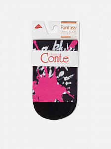 CONTE FANTASY Плотные носки с черным мыском и рисунком «Fortune»