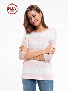 CONTE LD 832-1 Удлиненный джемпер в широкую полоску