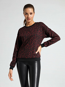 CONTE LD 1054 Свитшот c леопардовым рисунком